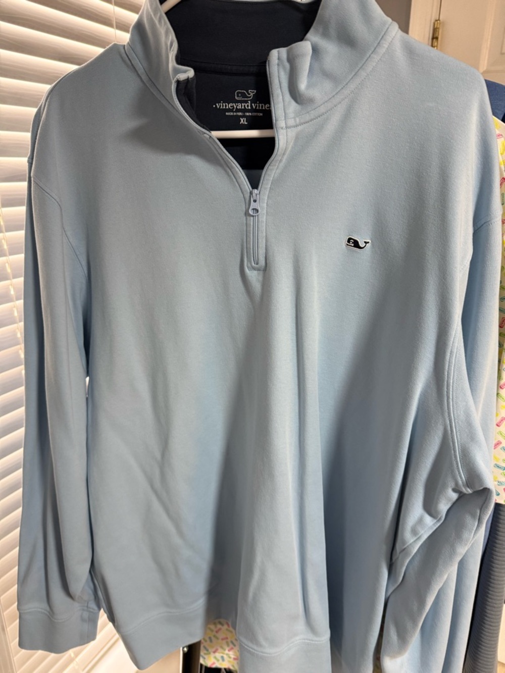 Vineyard Vines Men’s Sky Blue Quarter-Zip Pullover